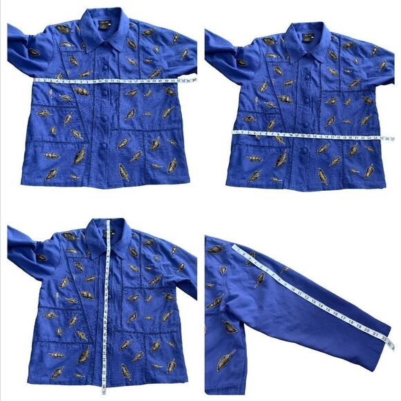 BALA BALA Vintage 💯% Gold Leaf Embroidered 2-PC Pants Set XLARGE - Picture 14 of 16